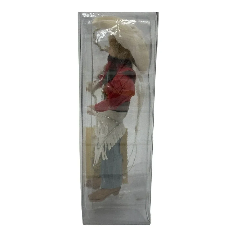 Vtg Kurt S Adler Cowboy Ornament Crepe Paper Porcelain Jocelyn Mostrom Christmas